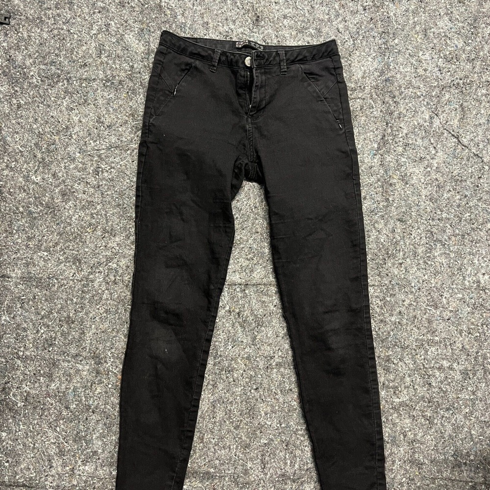 ZARA BASIC DENIM Black Skinny Pants‎ Women's Size 28 Made in Turkey ZARA BASIC